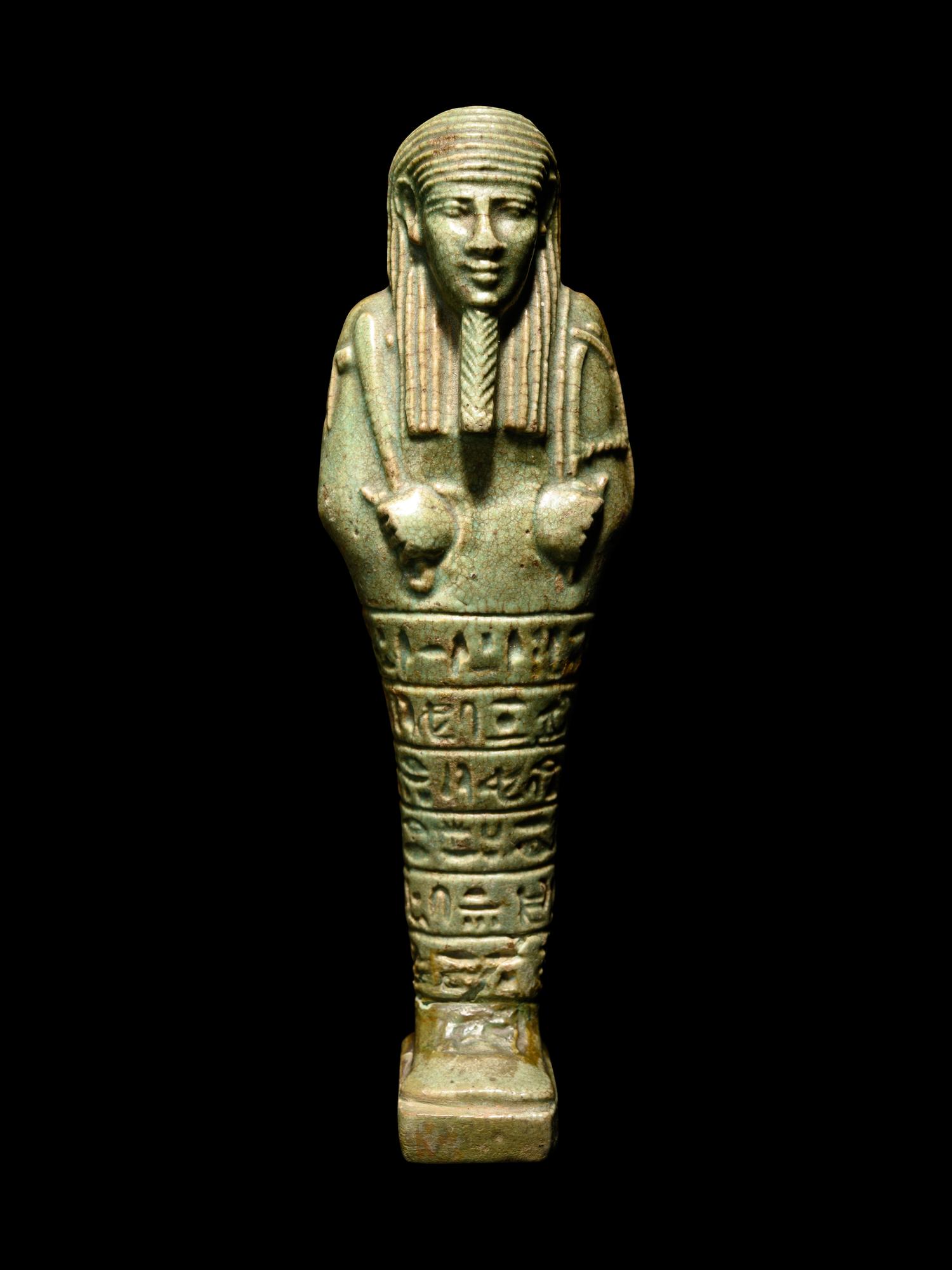 An Egyptian Green-Glazed Ushabti
