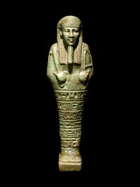 An Egyptian Green-Glazed Ushabti