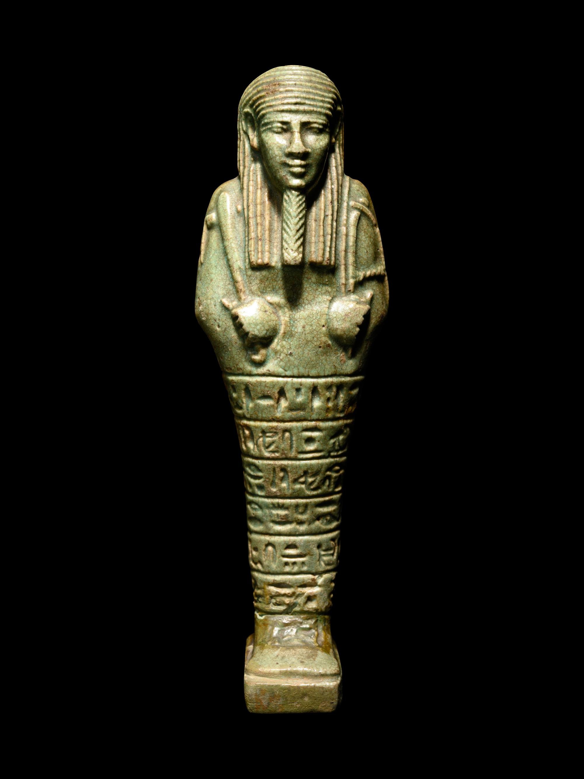 An Egyptian Green-Glazed Ushabti