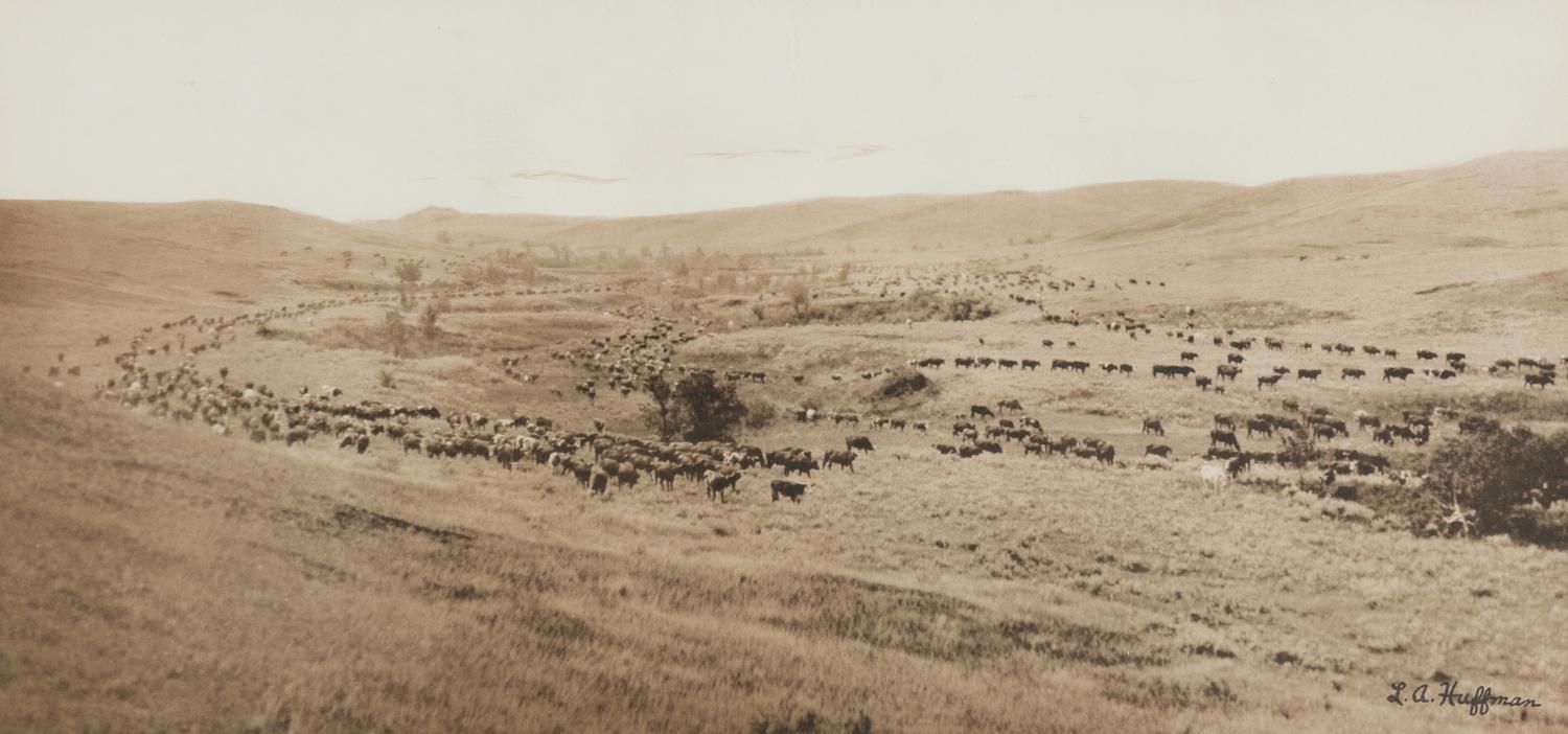 [Western Americana] Huffman, L.A. (1854-1931), photographer. A group of 4 collotypes with western subject matter.