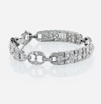 An Art Deco platinum and diamond bracelet