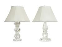 A Pair of Ralph Lauren Cut Glass Table Lamps