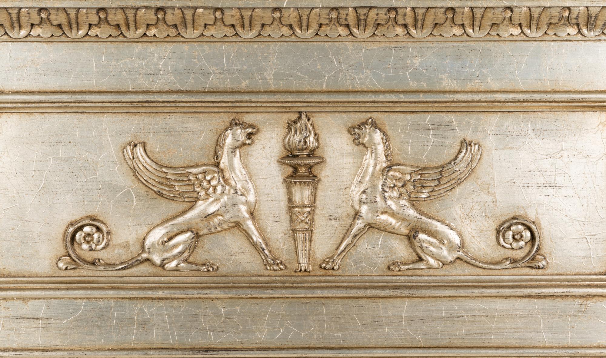 An Empire Style Silvered Wood Mirror