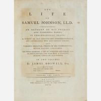 [Literature] Boswell, James The Life of Samuel Johnson...