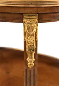 A Louis XVI Style Gilt Bronze Mounted Two-Tier Serving Table