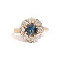 ANTIQUE, SAPPHIRE AND DIAMOND RING