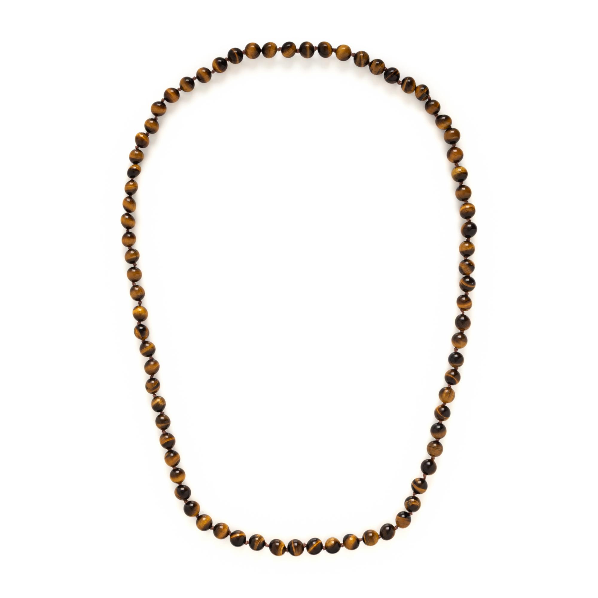 Tiger's Eye Bead Necklace and Coral Bead Necklace