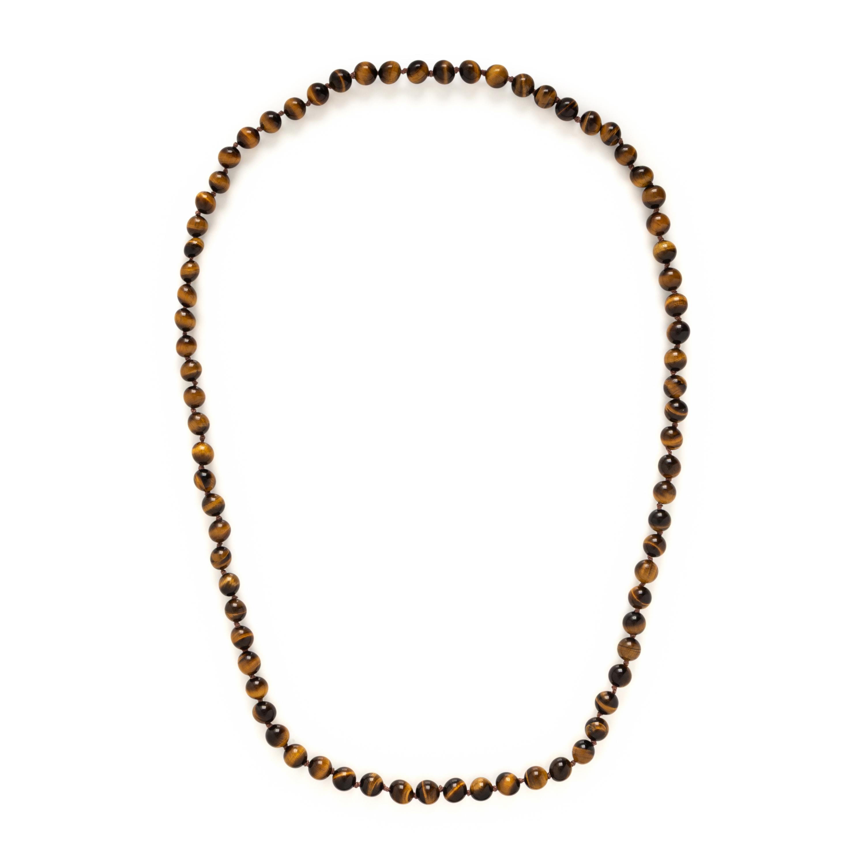 Tiger's Eye Bead Necklace and Coral Bead Necklace