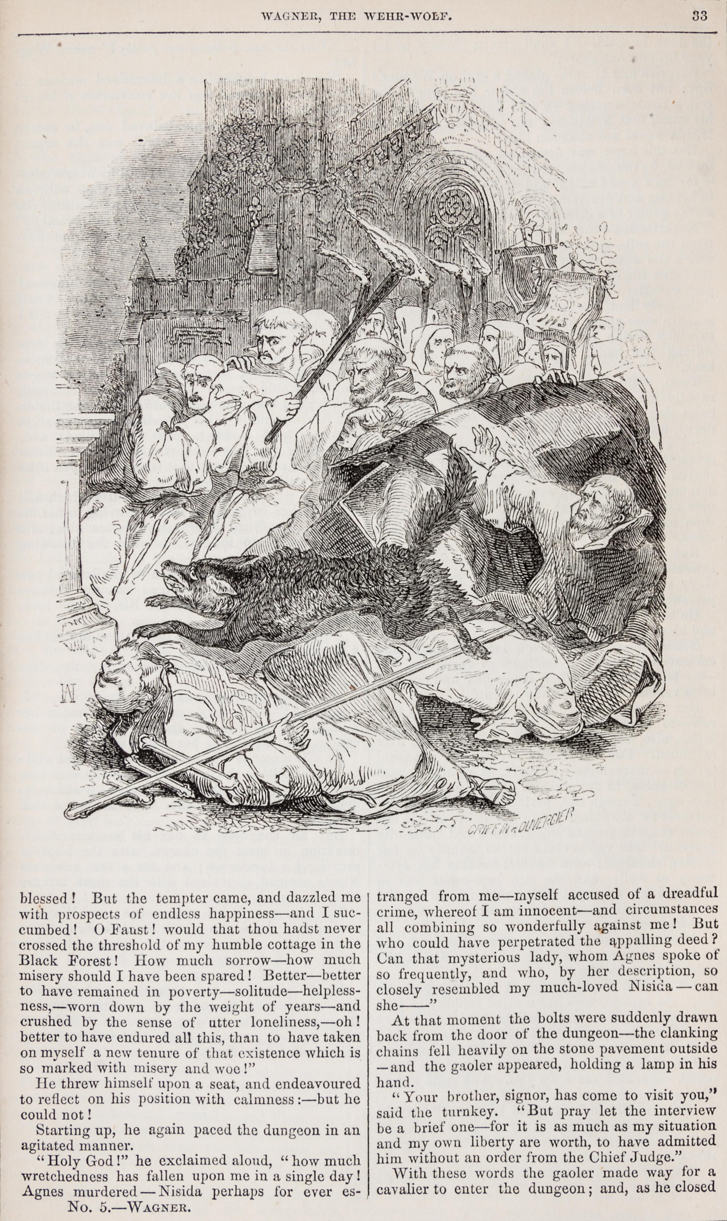 REYNOLDS, GEORGE W. M. Wagner, the Wehr-Wolf. A Romance. London, 1857. First edition, thus.