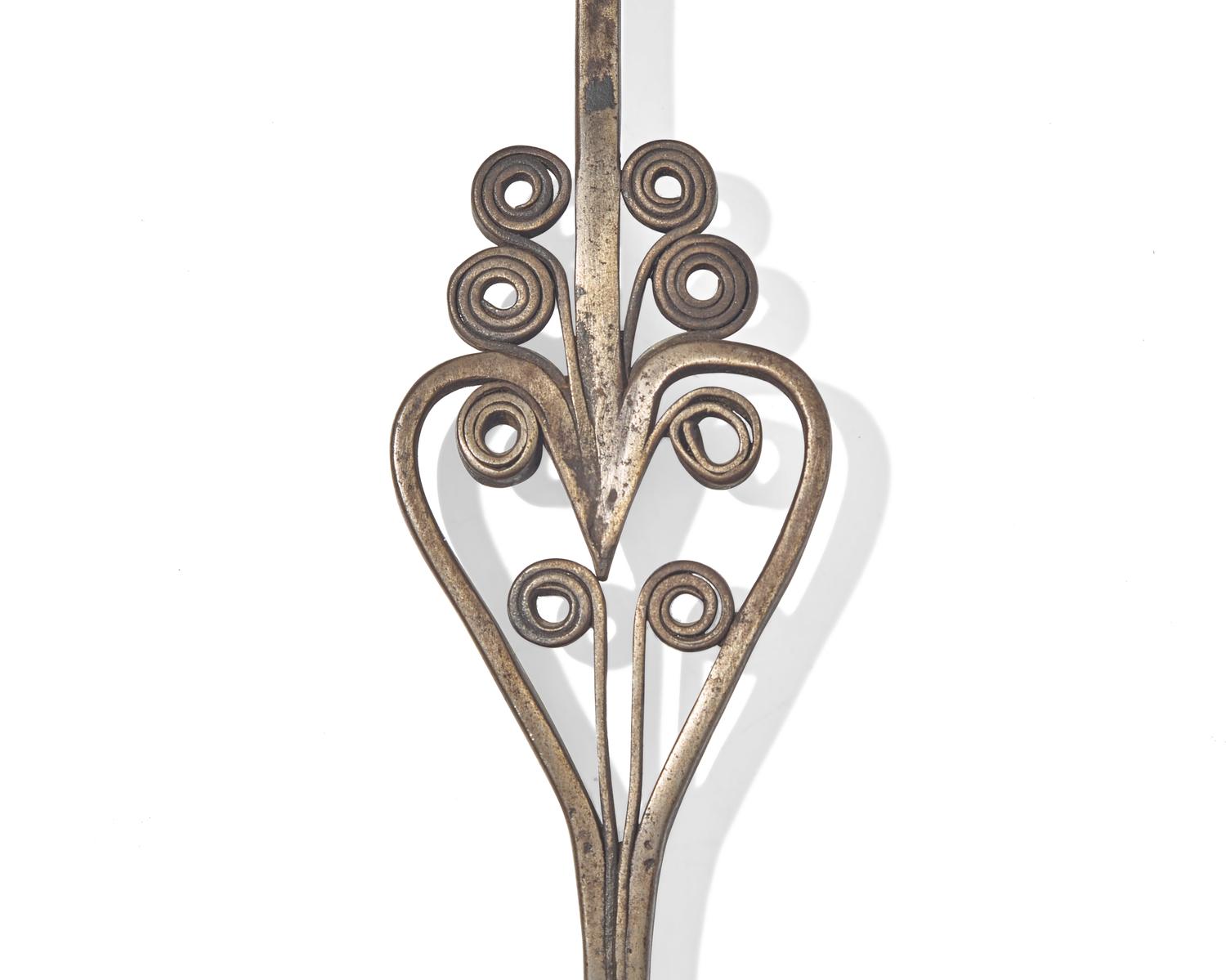 An Assorted Group of Six Wrought Iron Kitchen and Fireplace Accessories, Most French or Flemish, 18th and Early 19th Century