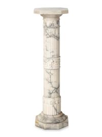 A Continental Carved Marble Pedestal