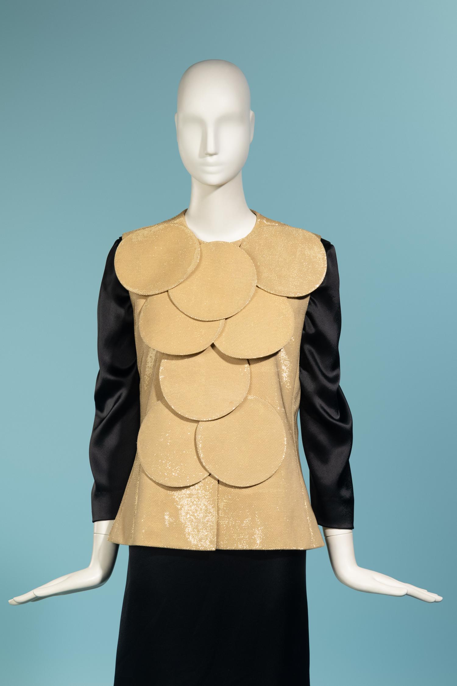 Pierre Cardin Haute Couture Vest and Satin Dress
