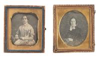 [EARLY PHOTOGRAPHY]. 32 sixth plate daguerreotype portraits of young to middle-aged women.