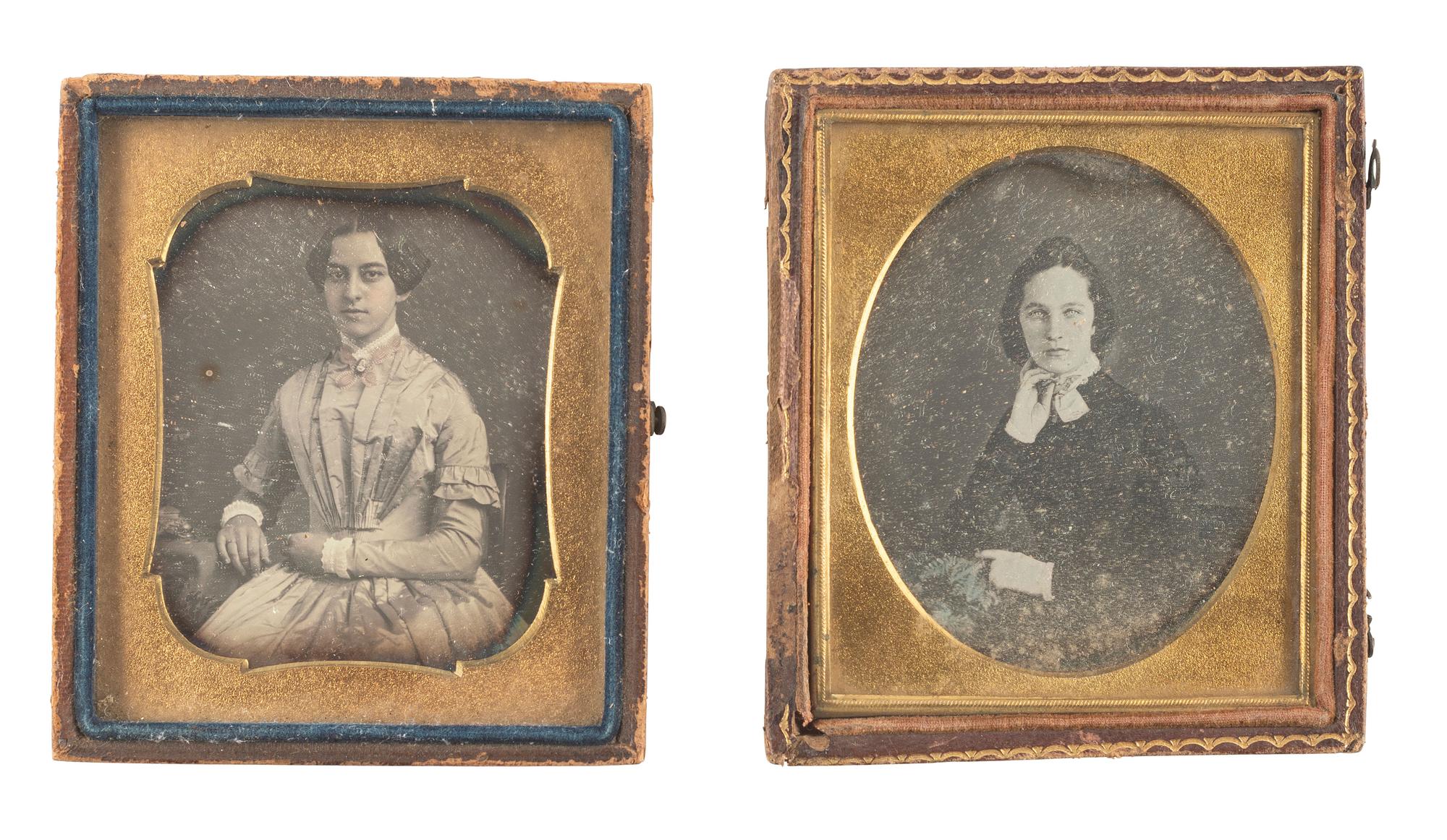 [EARLY PHOTOGRAPHY]. 32 sixth plate daguerreotype portraits of young to middle-aged women.