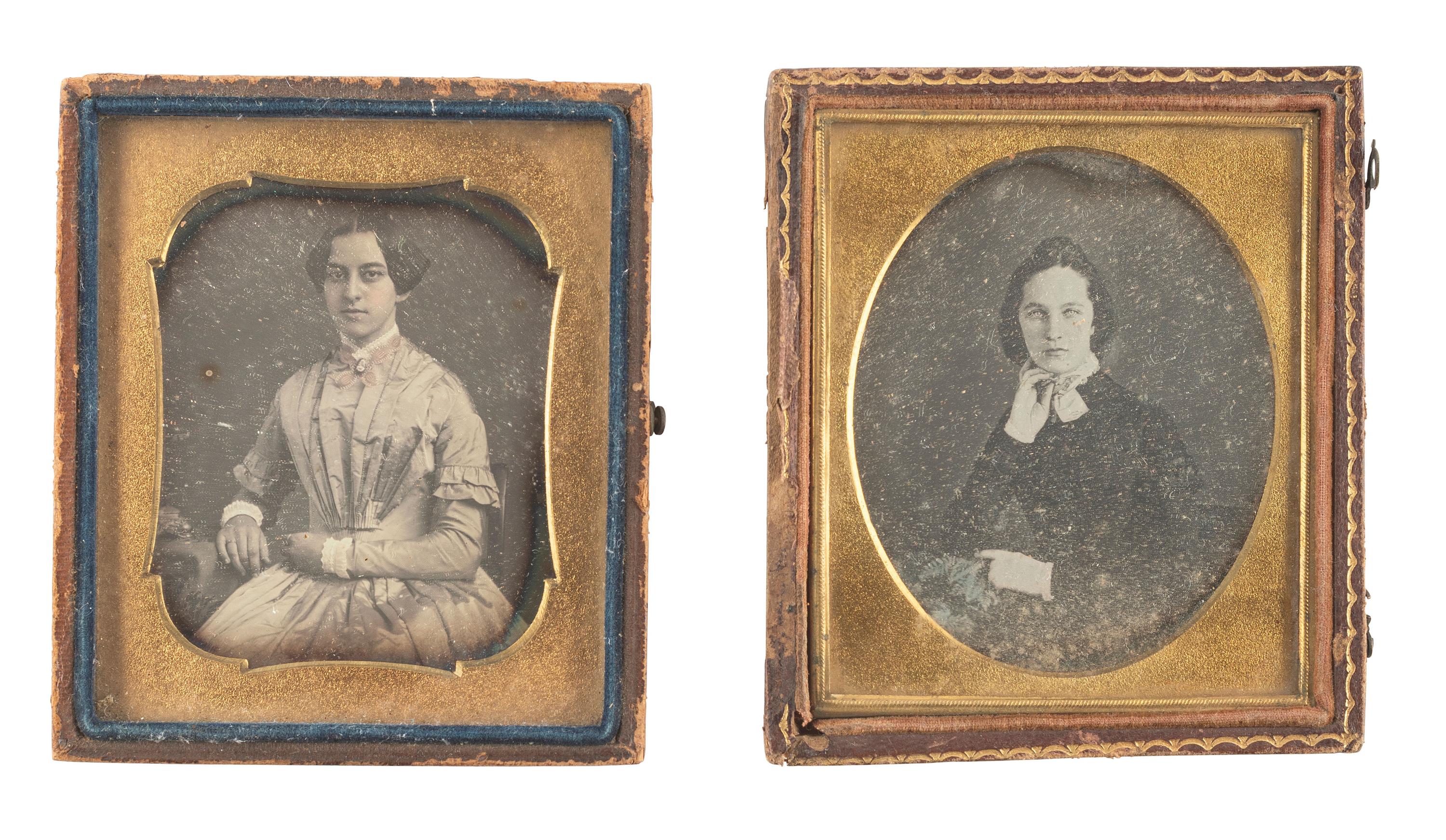 [EARLY PHOTOGRAPHY]. 32 sixth plate daguerreotype portraits of young to middle-aged women.