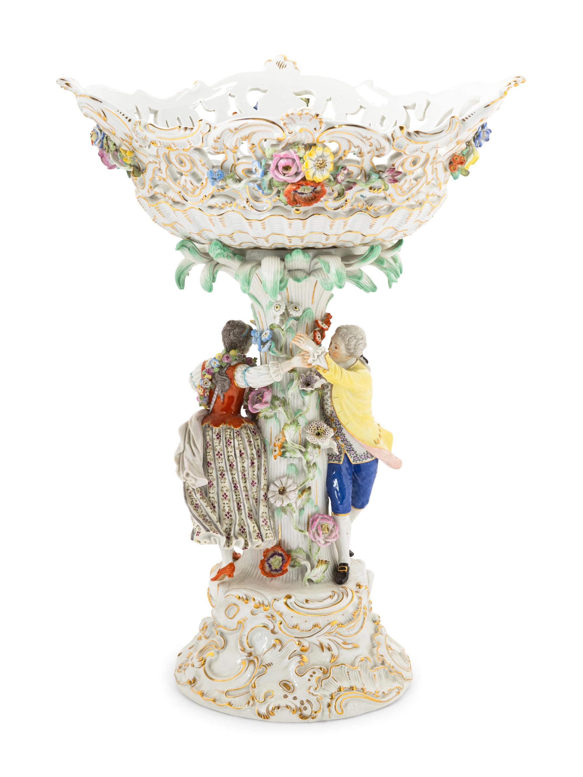 A Meissen Porcelain Centerpiece Basket