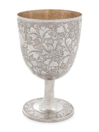 A Chinese Export Silver Stem Cup