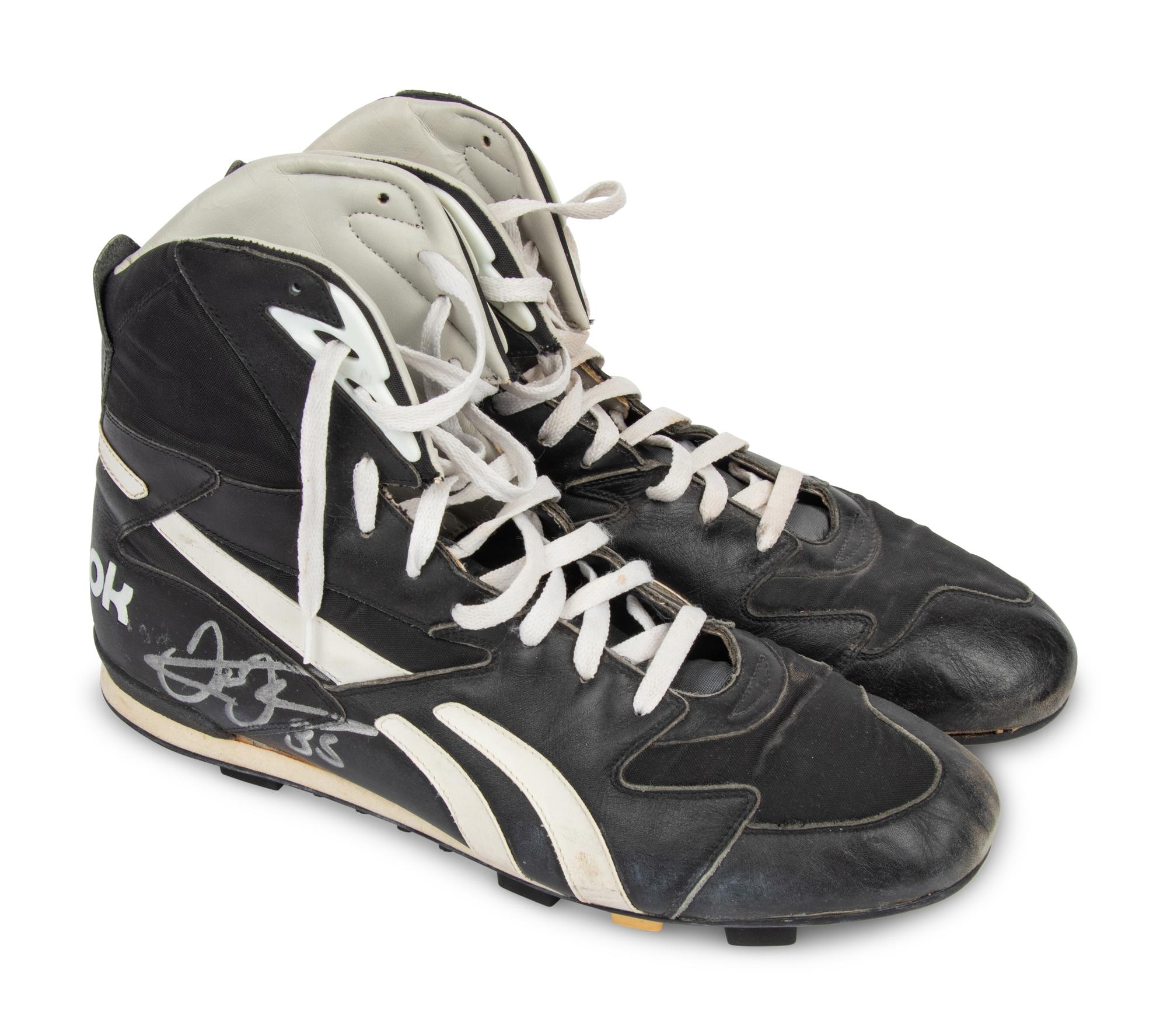 A Frank Thomas Signed Autograph Collection Featuring Chicago White Sox Full Uniform and Reebok Cleats