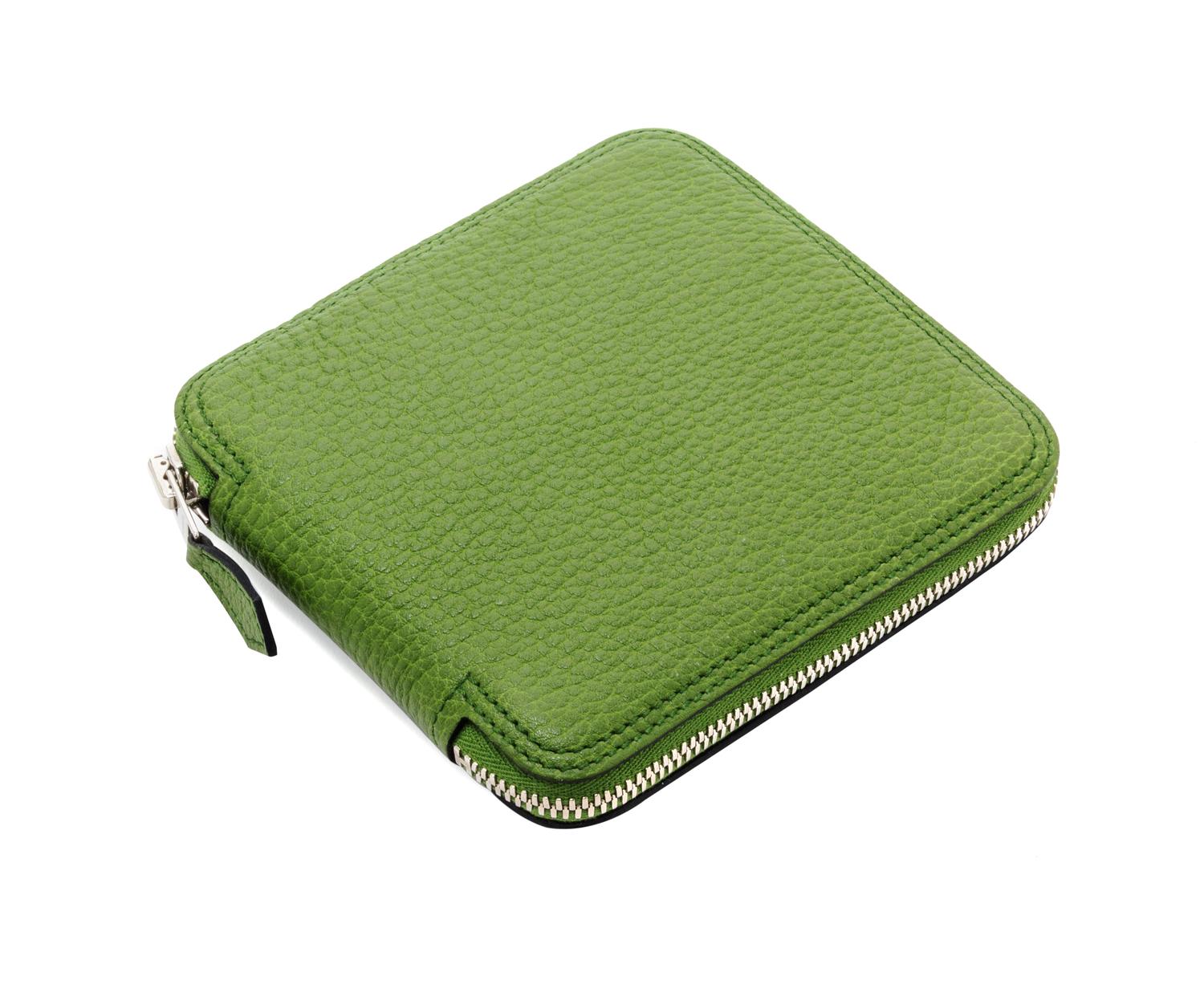 An Hermes Vert Togo Silky Pop Tote, 12" x 11" x 5".