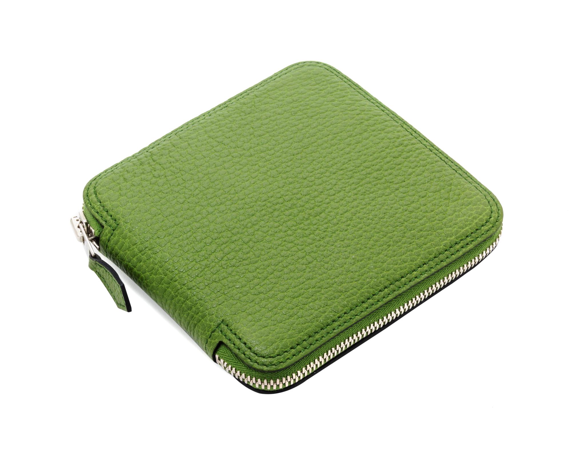An Hermes Vert Togo Silky Pop Tote, 12" x 11" x 5".