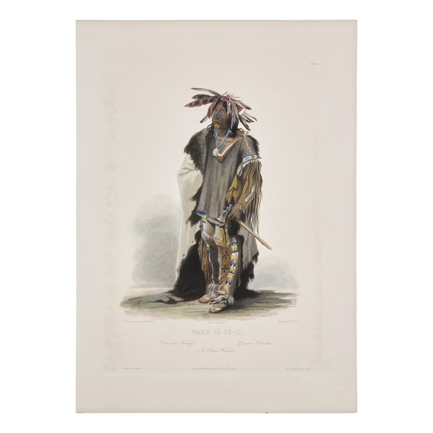[Native-Americana] Bodmer, Karl. Wahk-Ta-Ge-Li...A Sioux Warrior