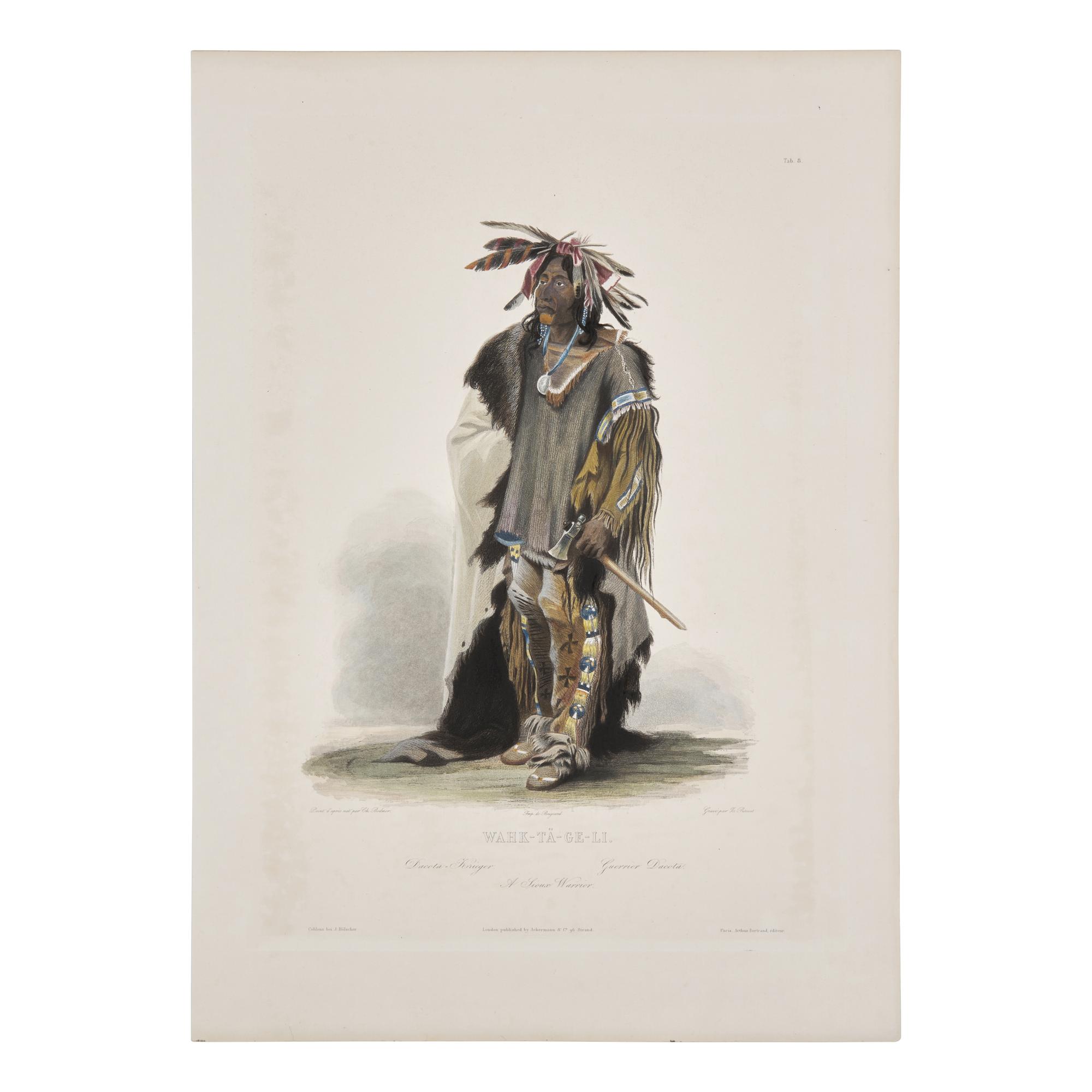 [Native-Americana] Bodmer, Karl. Wahk-Ta-Ge-Li...A Sioux Warrior