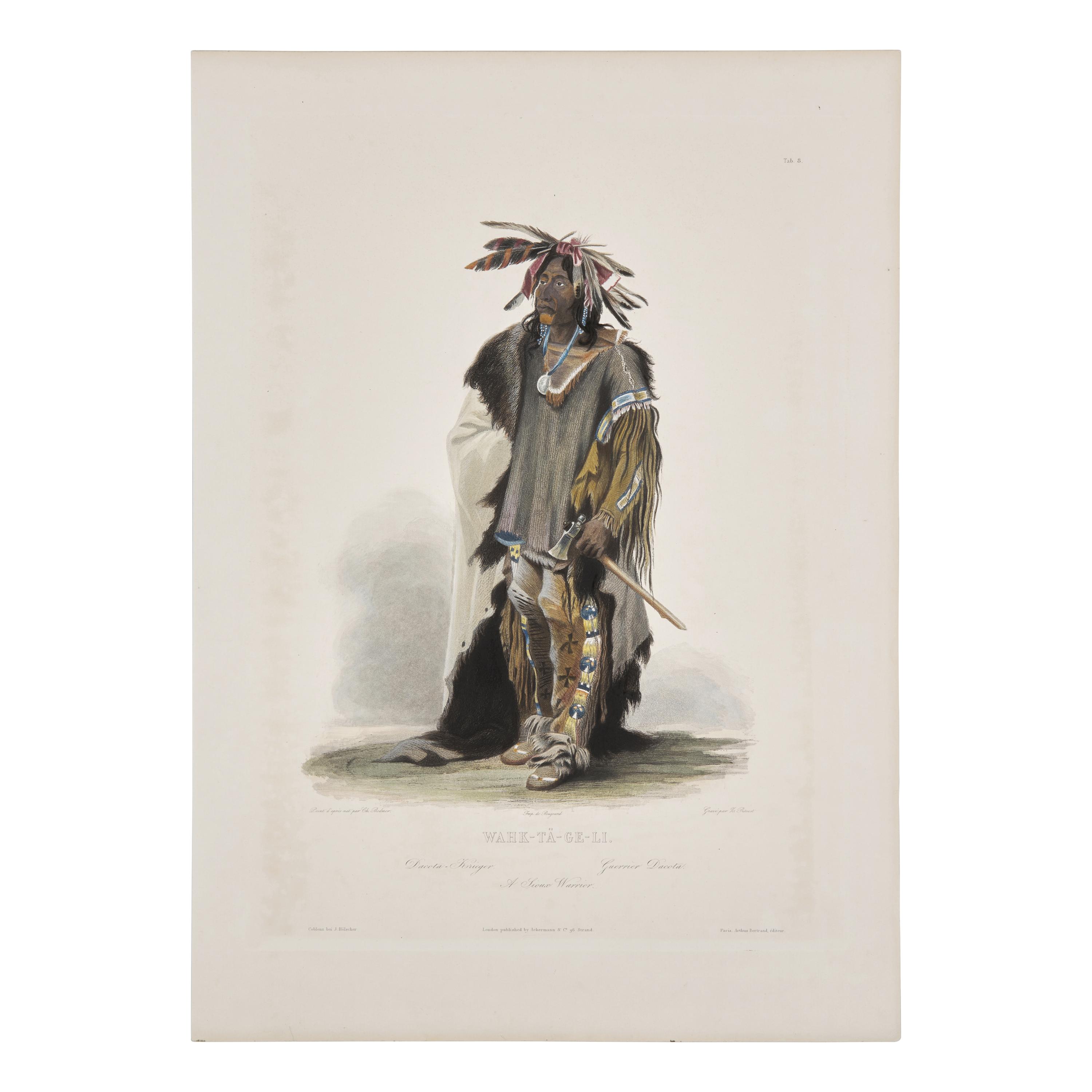 [Native-Americana] Bodmer, Karl. Wahk-Ta-Ge-Li...A Sioux Warrior