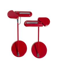 Pair of Ring Table Lamps, model A400, c. 1980 Arteluce, Italy