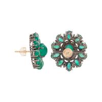 EMERALD AND DIAMOND EARRINGS
