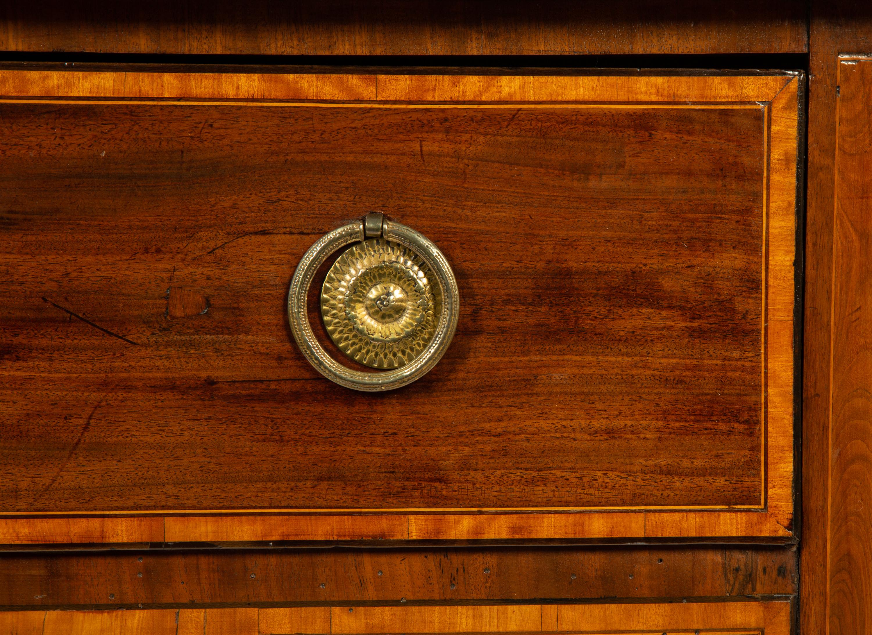 A Regency Style Mahogany and Satinwood Cross Banded Sideboard — 19TH CENTURY