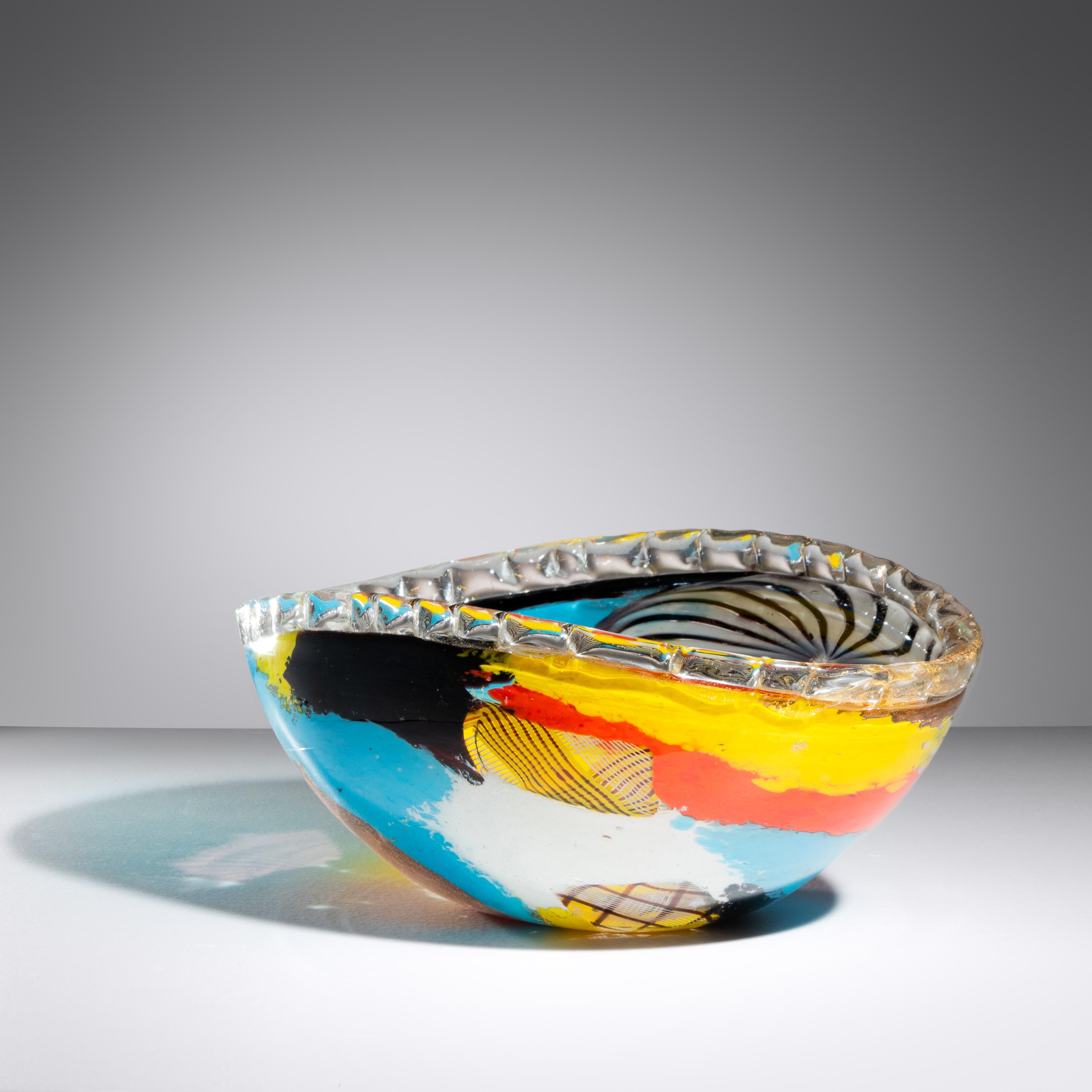 Oriente Bowl, model 5026, c. 1952 Aureliano Toso, Italy