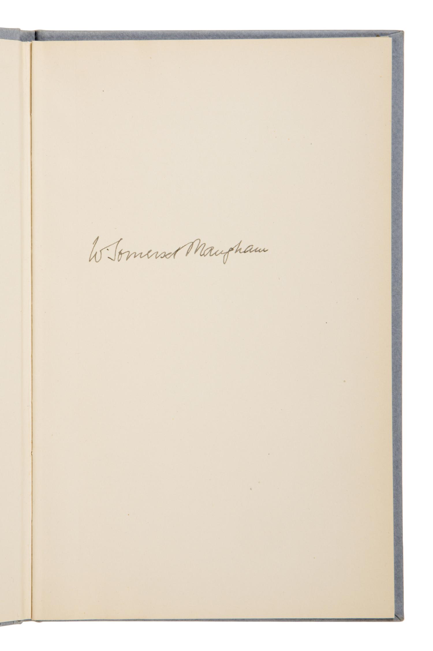 Maugham, W. Somerset (1874-1965). Of Human Bondage. With a Digression on the Art of Fiction. An Address by W. Somerset Maugham . Washington: U.S. Government Printing Office, 1946.