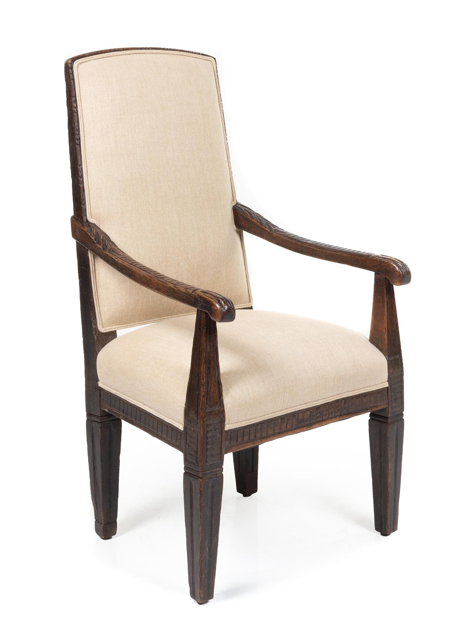 An Italian Oak Armchair — 19TH CENTURY