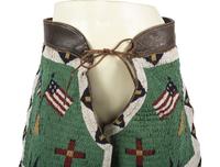 Beaded Hermann Heiser Batwing Chaps, with American Flags