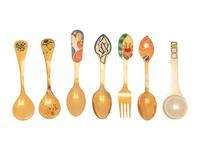 Seven Danish Silver Commemorative Flatware Articles
