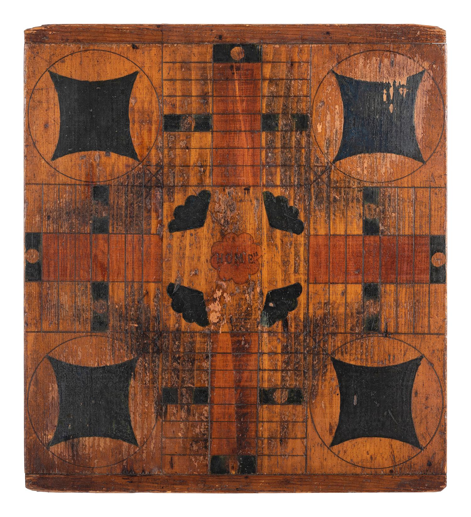 Two Polychrome Painted Game Boards