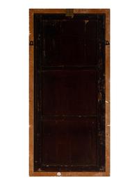 Four Chinese Gilt-Framed Black and Polychrome Lacquer Panels