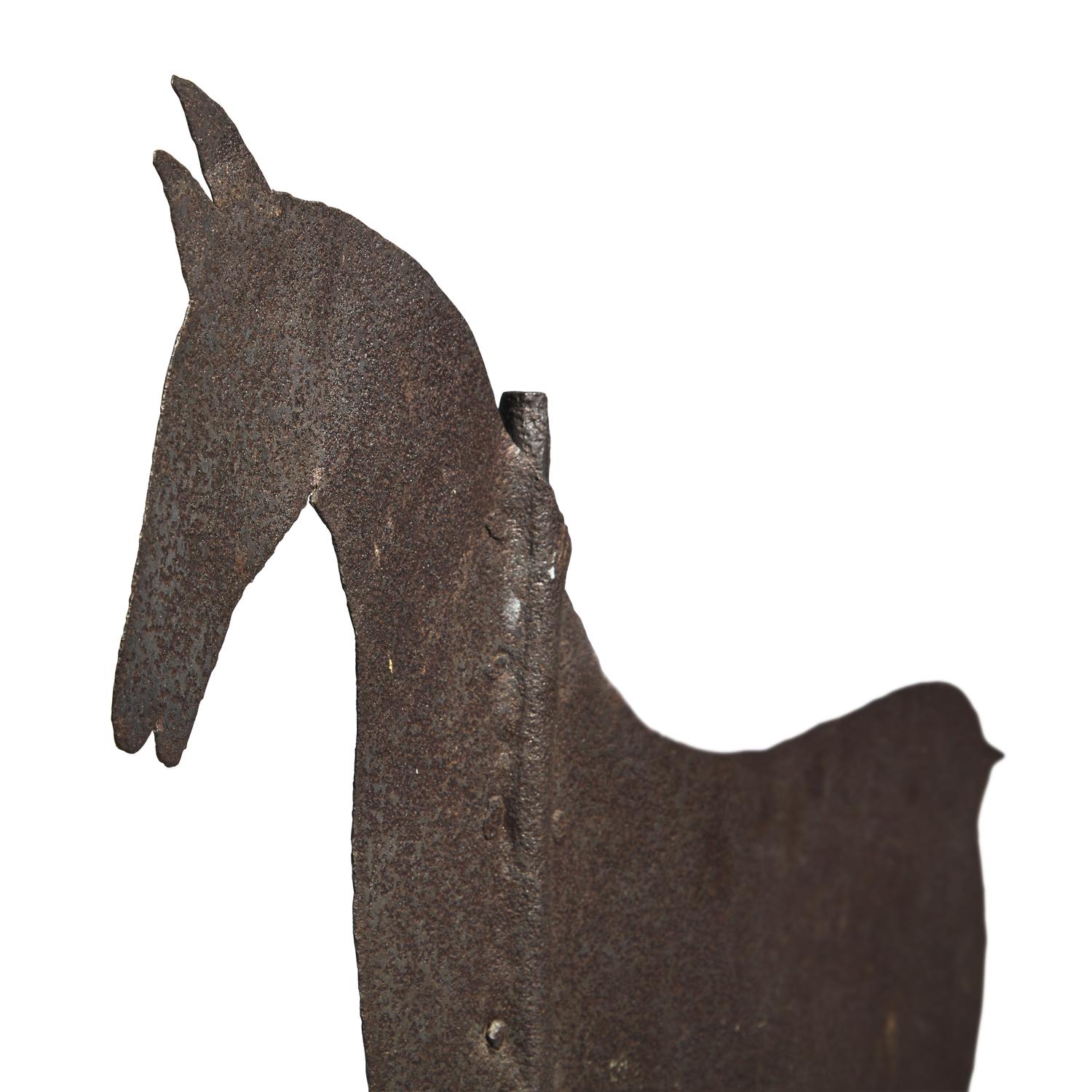 A Wrought Sheet Iron Horse Weathervane