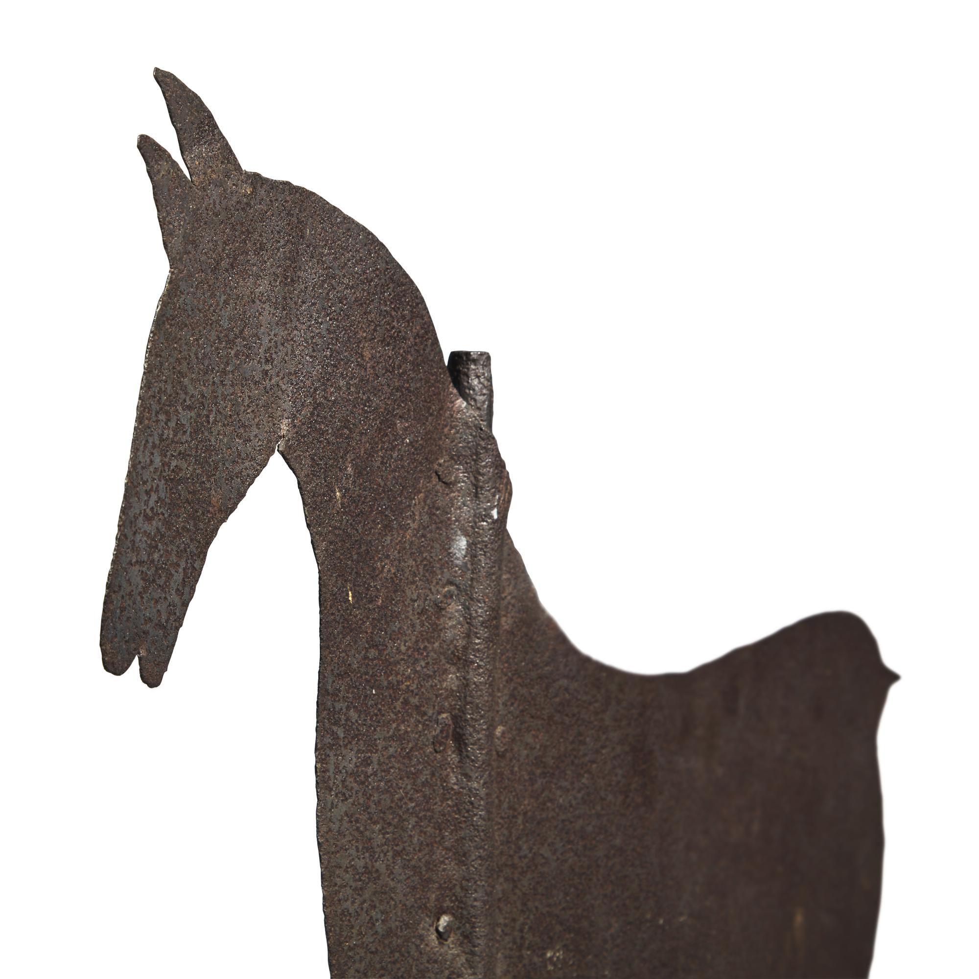 A Wrought Sheet Iron Horse Weathervane