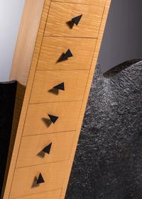 Time Is Man's Angel Clock with Cabinet, 1990