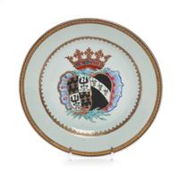 A Chinese Export Armorial Plate Diameter 9 inches. — MID-18TH CENTURY