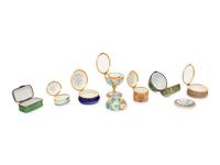 A Group of Seven English and French Enamel Boxes