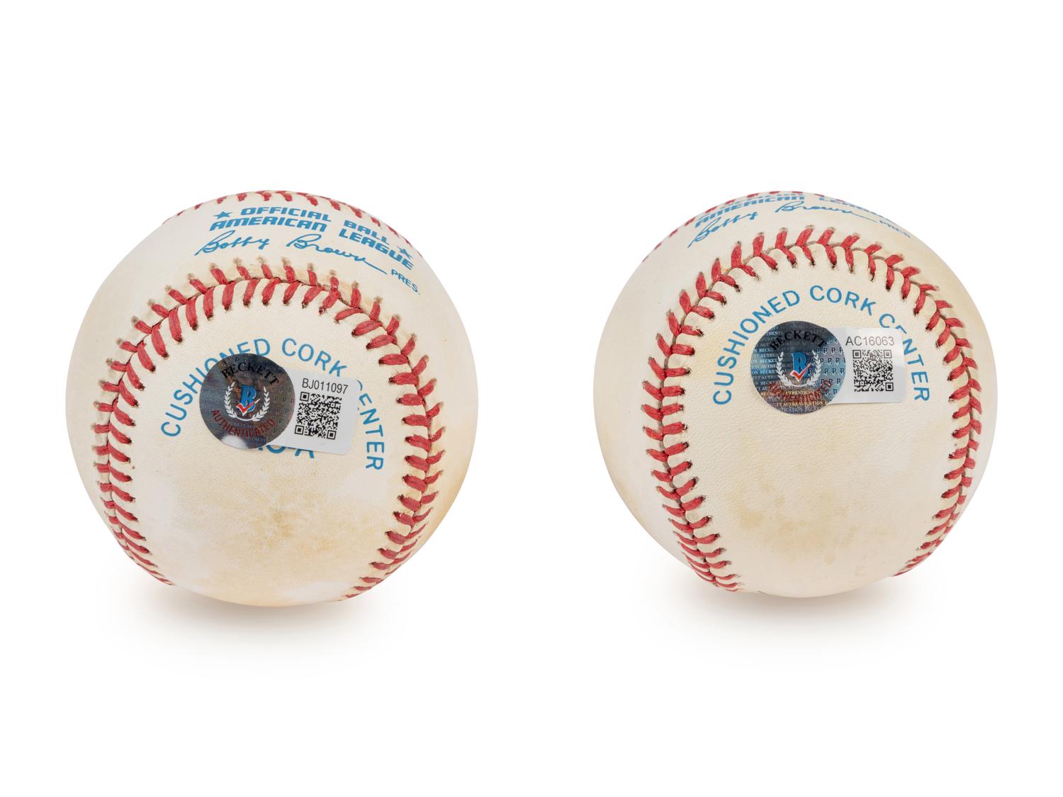 A Group of Ken Griffey Jr. and Sr. Signed Autograph Baseballs (Beckett Authentication Services Certified),