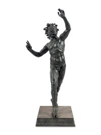 An Italian Bronze Figure of the Dancing Faun of Pompeii After the Antique