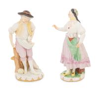 A Pair of Vienna Porcelain Figures