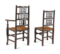 A Set of Six English Lancashire Chairs