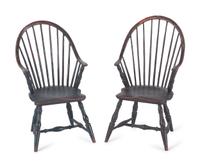 Eleven Miniature Windsor Chairs