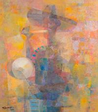 Romeo Tabuena, (Filipino, b. 1921), Flute and Drum, 1971