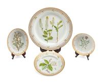 Four Royal Copenhagen Flora Danica Porcelain Serving Articles