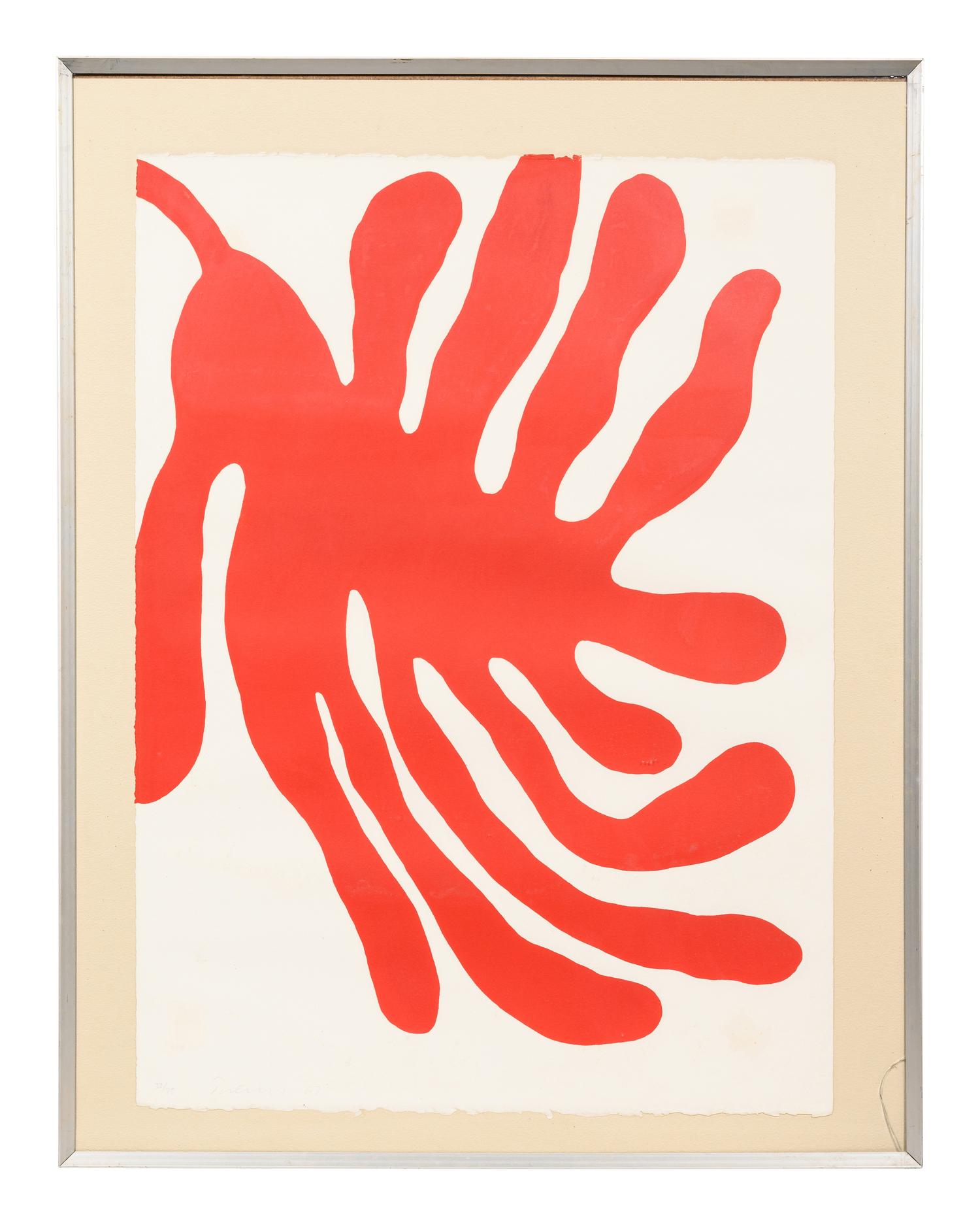 Leaves, Red and Yellow Leaf Form (A Pair of Prints)